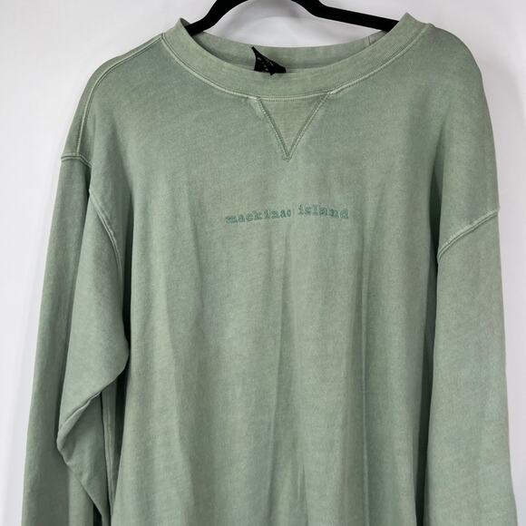 Outdoor Trading Co Mackinac Island Embroidered Green Pullover Sweatshirt - Picture 2 of 7